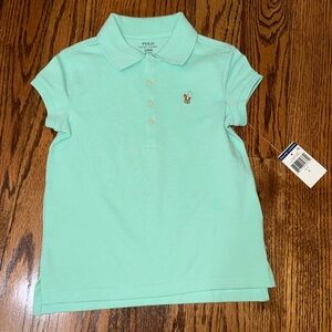 Polo Ralph Lauren girls mint colored polo top size 6 NWT